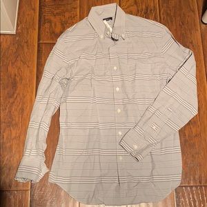 NWT Gray & white striped j. Crew men’s shirt